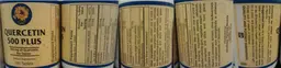 Label for Quercetin 500 Plus