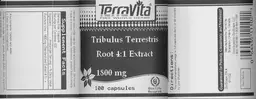 Label for Tribulus Terrestris Root 4:1 Extract 1800 mg