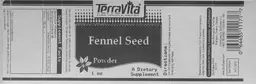 Label for Fennel Seed Powder