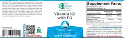 Label for Vitamin K2 with D3