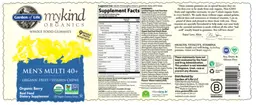 Label for Men's Multi 40+ Organic Berry