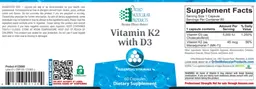 Label for Vitamin K2 With D3