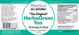 Label for "The Original" HerbaGreen Tea