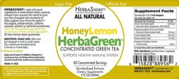 Label for HoneyLemon HerbaGreen