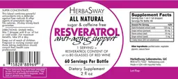 Label for Resveratrol Anti-Aging Support