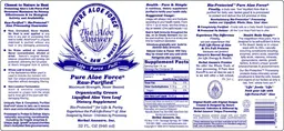 Label for Pure Aloe Force
