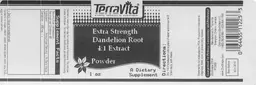 Label for Extra Strength Dandelion Root 4:1 Extract Powder