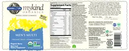 Label for Men's Multi Organic Berry