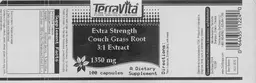 Label for Extra Strength Couch Grass Root 3:1 Extract 1350 mg