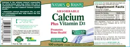 Label for Absorbable Calcium Plus Vitamin D3