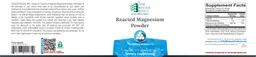 Label for Reacted Magnesium Powder