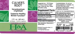 Label for Culver's Root