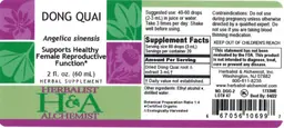 Label for Dong Quai