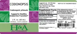 Label for Codonopsis