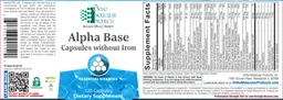 Label for Alpha Base Capsules Without Iron