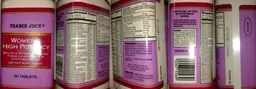 Label for Women's High Potency Multiple Vitamin & Mineral