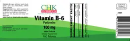 Label for Vitamin B-6 100 mg