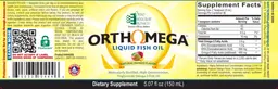 Label for Orthomega Liquid Fish Oil Natural Mango Flavor