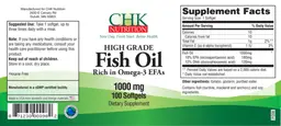 Label for High Grade Fish Oil 1000 mg