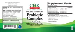 Label for Double Strength Probiotic With Acidophilus