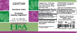 Label for Gentian
