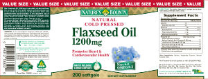 Natural Cold Pressed Flaxseed Oil 1200 m