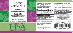 Label for Horse Chestnut