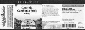 Garcinia Cambogia Fruit 450 mg