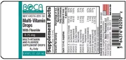Label for Multi-Vitamin Drops With Fluoride 0.25 mg