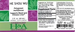 Label for He Shou Wu