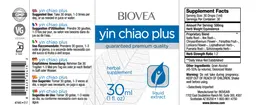 Label for Yin Chiao Plus