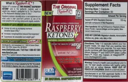 Label for Raspberry Ketones+