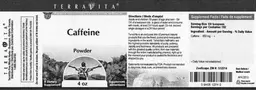 Label for Caffeine Powder