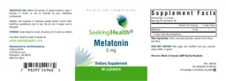 Label for Melatonin 5 mg