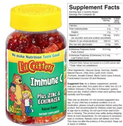 Label for Immune C Plus Zinc & Echinacea