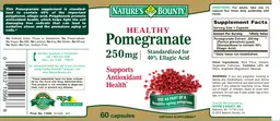 Label for Healthy Pomegranate 250 mg