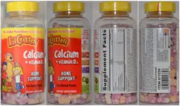 Label for Calcium + Vitamin D3