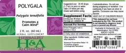 Label for Polygala