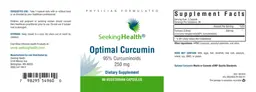 Label for Optimal Curcumin 250 mg