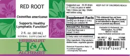 Label for Red Root