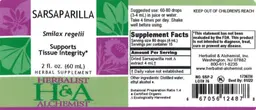 Label for Sarsaparilla
