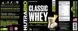 Label for Classic Whey Pina Colada