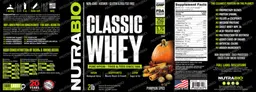 Label for Classic Whey Pumpkin Spice