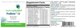 Label for ProBiota 12