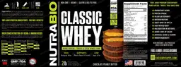 Label for Classic Whey Chocolate Peanut Butter