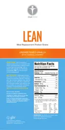 Label for Lean Unsweetened Vanilla