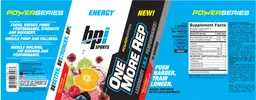 Label for One More Rep Fruit Punch