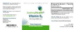 Label for Vitamin D3 125 mcg