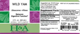 Label for Wild Yam