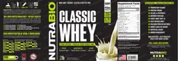 Label for Classic Whey Unflavored/Raw